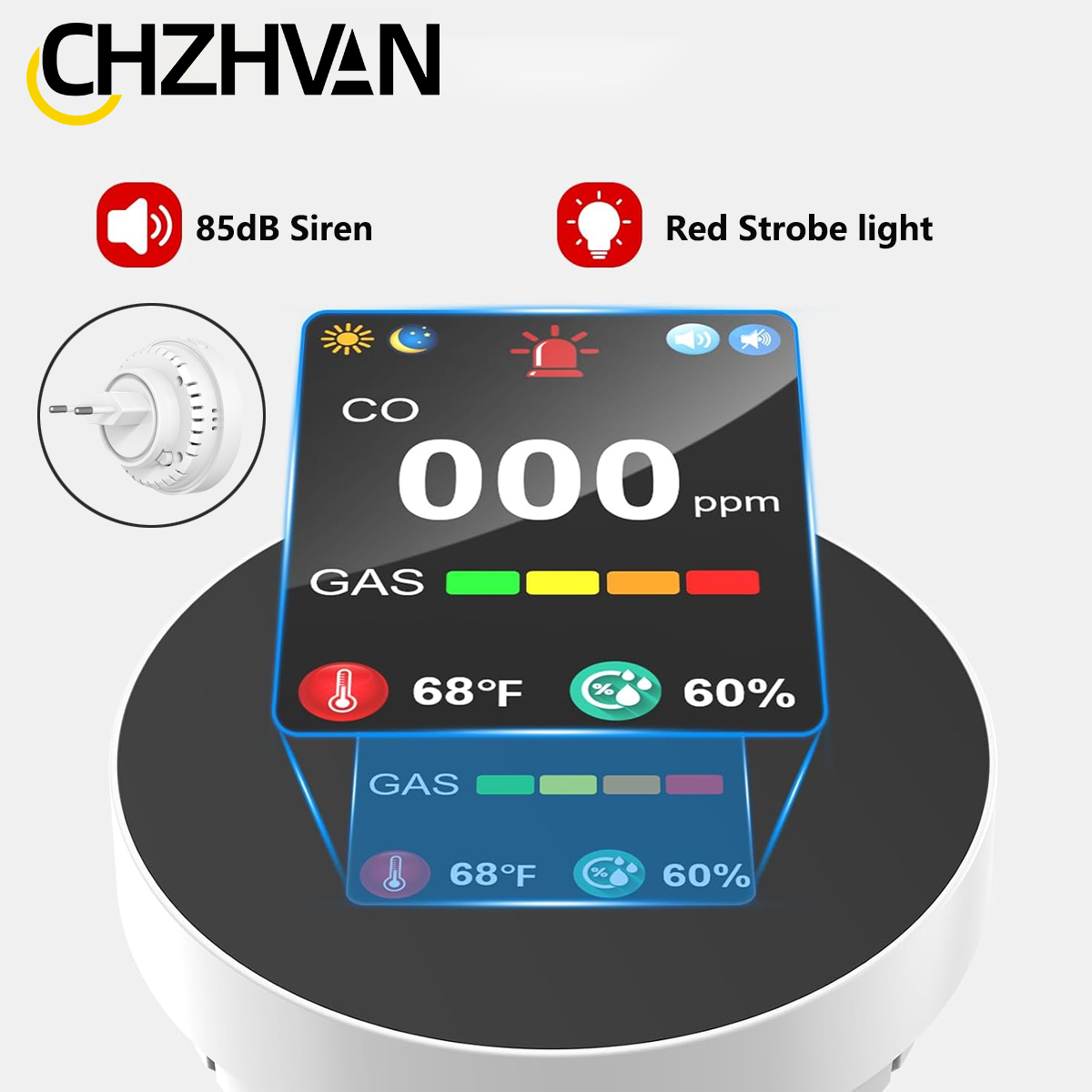 Home Cooking Gas - CHZHVAN 4'ü 1 arada Karbon Monoksit